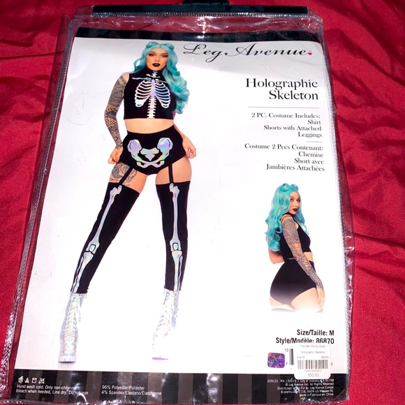 Holographic Skeleton Costume